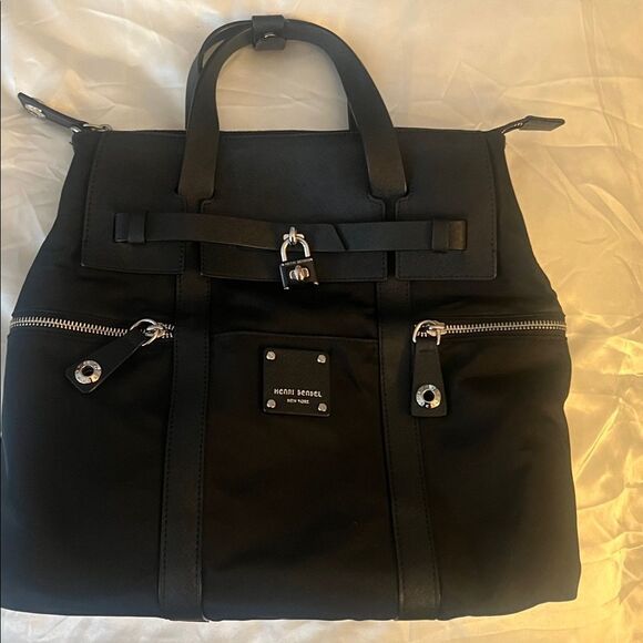 Henri Bendel Jetsetter Backpack - Black and Silver - Small main image 12